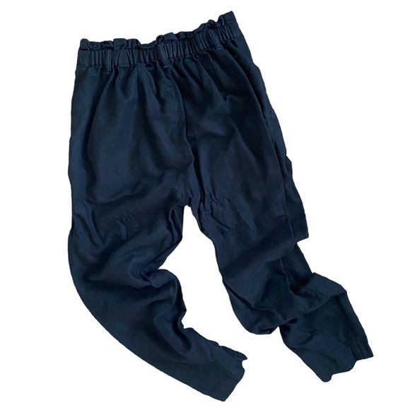 ⭐️ SOLD ⭐️ LOFT Black Linen Blend Paperbag Pants Size XS Petite Cropped Business - Picture 6 of 11